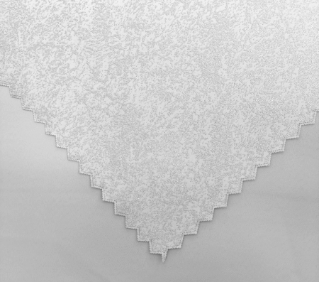 Obrus świąteczny "Marmurek" srebrny - ząbek