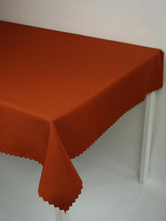 Obrus gładki "Len" rudy - ząbek