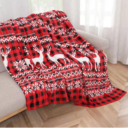 Koc świąteczny z mikrofibry  - 200x220 cm