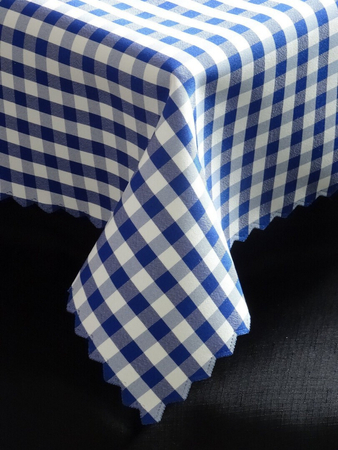 Obrus w kratkę 1x1 cm szafirowy - ząbek