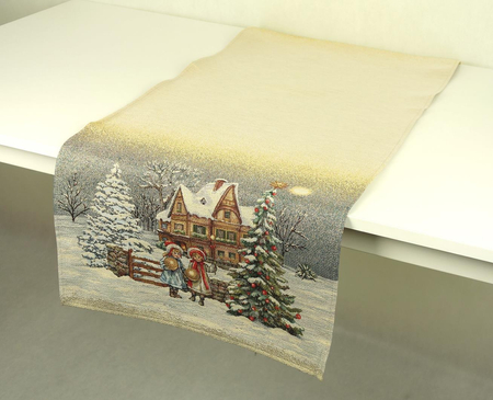 Bieżnik gobelinowy świąteczny 45x140 - kolędnicy