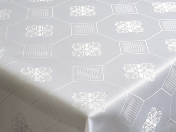 Tkanina obrusowa plamoodporna "Plaster miodu"