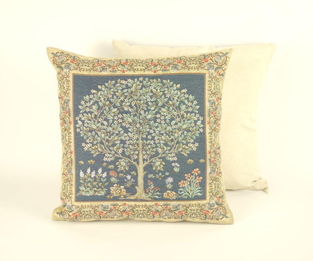 Poszewka gobelinowa Drzewko szczęścia granatowe