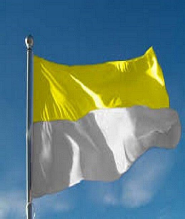 Flaga papieska zółto-biała