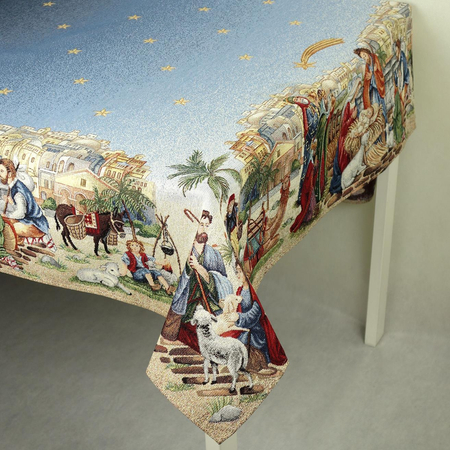 Obrus gobelinowy świąteczny 240x140 - Betlejem