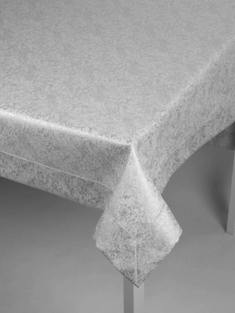 Obrus świąteczny "Marmurek" srebrny - mankiet