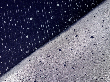 Tkanina obrusowa świąteczna "Droga Mleczna" srebrna