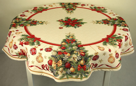 Obrus gobelinowy okrągły SW246 - średnica 140 cm