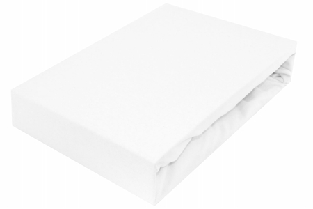 Prześcieradło jersey z gumką - białe 180x200 cm