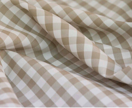 Tkanina obrusowaw kratkę 1x1 cm - beżowa