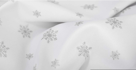 Tkanina obrusowa świąteczna "Srebrna śnieżynka"