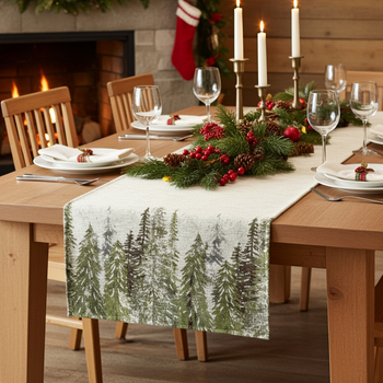 Bieżnik szenilowy 40x100 zimowy las