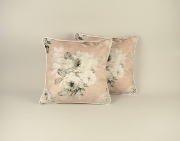 Poszewka welwetowa - Ginebra - różowa