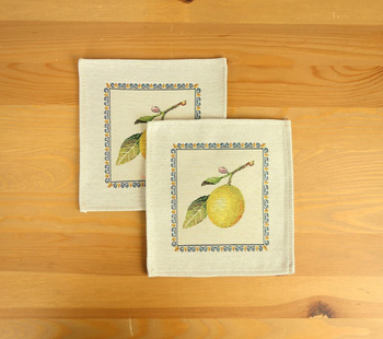 Serwetka gobelinowa 18x18 cm - cytryny 1