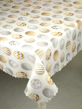 Obrus "Pisanki W14" - ząbek      , Koło średnica 110 cm