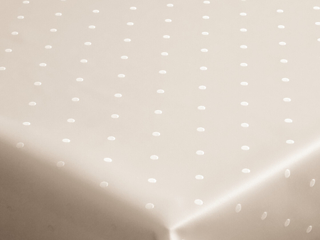 Tkanina obrusowa plamoodporna "kropka" ekri