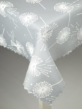 Obrus "Dmuchawce szare" - ząbek, Prostokąt