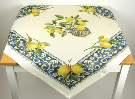 Obrus gobelinowy 100x100 - cytryny