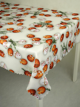 Obrus wielkanocny "Pisanka W17" - ząbek