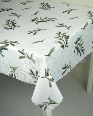 Obrus świąteczny na Boże Narodzenie Sosna - ząbek